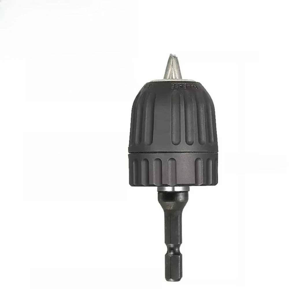 Keyless Drill Chuck Converter 3/8 - 24UNF Thread Quick Change Adapter 1/4 Hex Shank