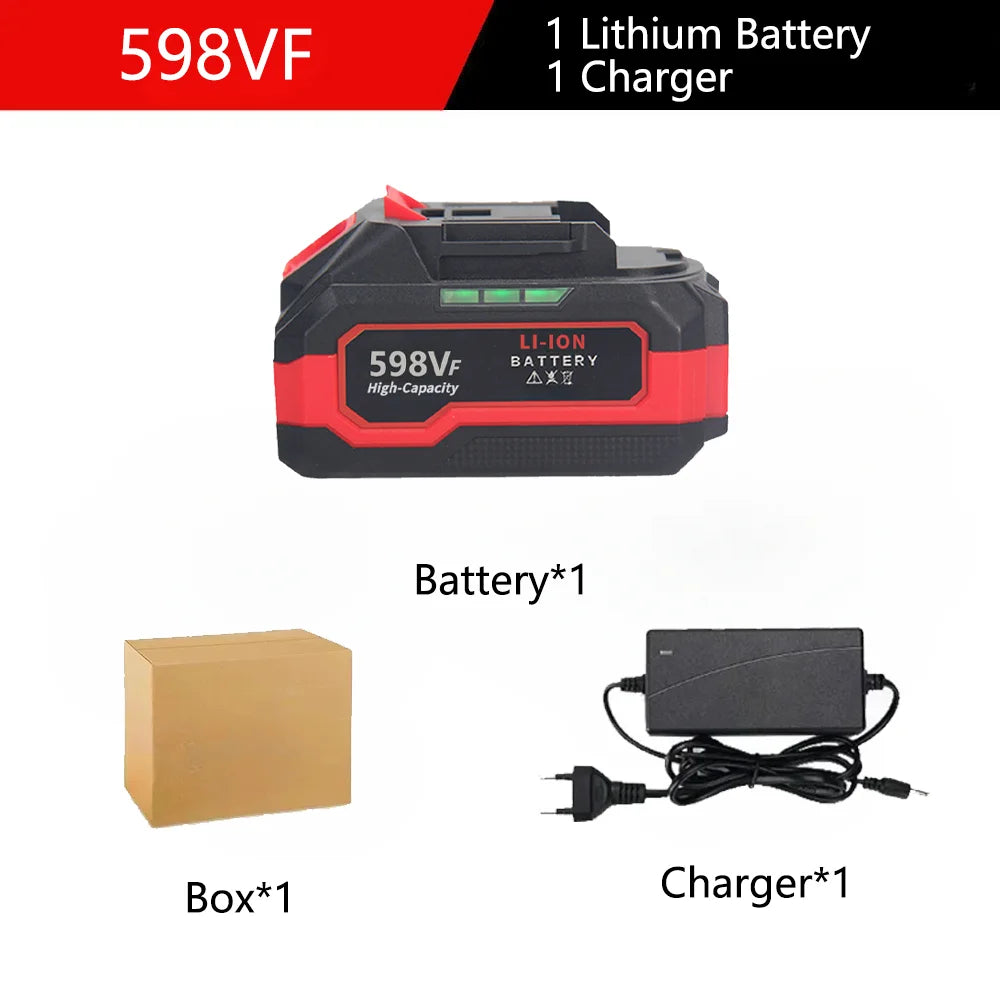 198VF 598VF 998VF 18V 21V High Capacity Rechargeable Lithium Ion Battery for Makita Power Tool Replacement Battery with BMS