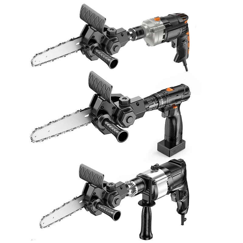 4/6 Inch Electric Drill Modified To Electric Chainsaw Adapte