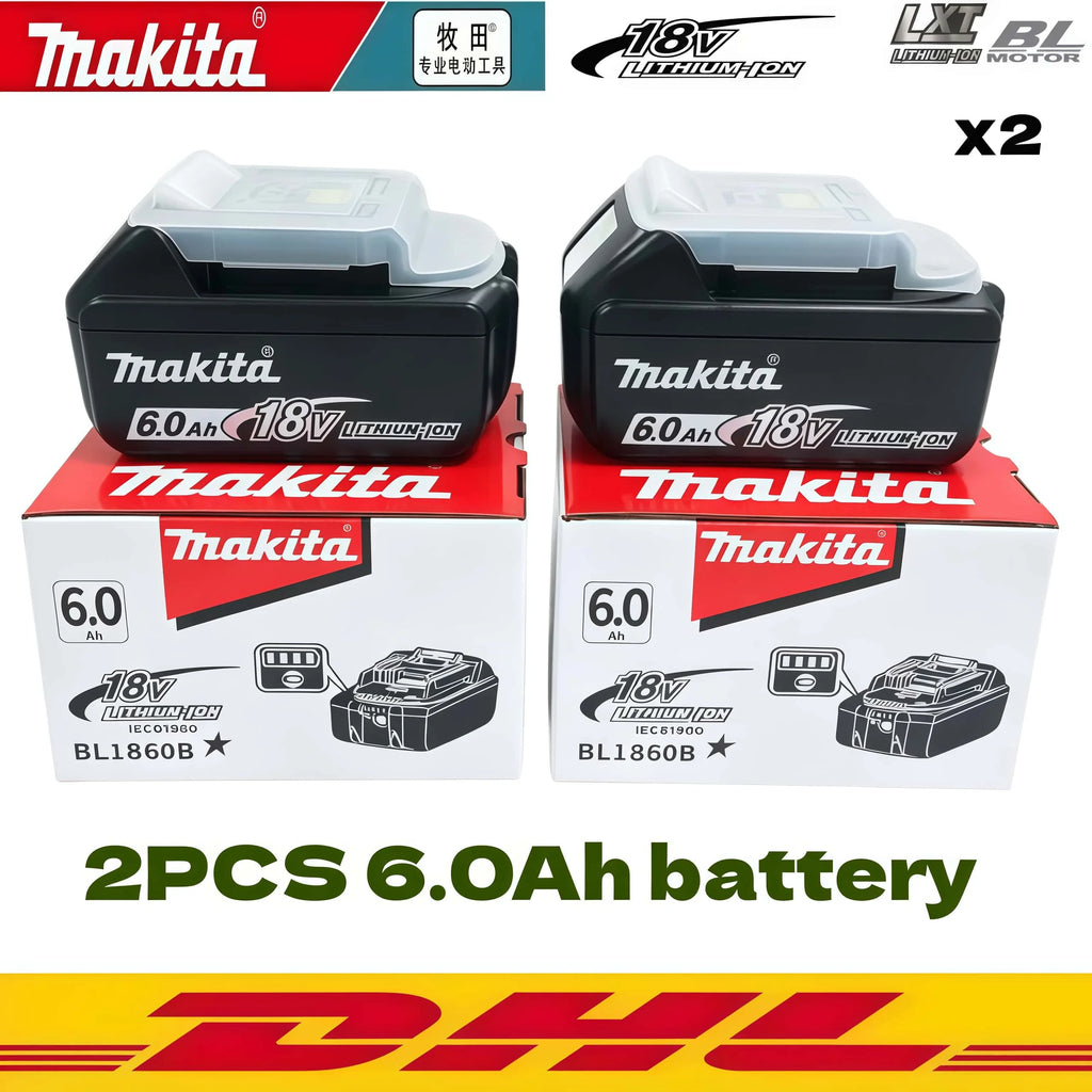 Genuine 6AH Makita BL1860B 6Ah Battery Power Tools Li-ion Replacement LXT BL1850 BL1840 for 18V Screwdriver with BMS 18V Battery