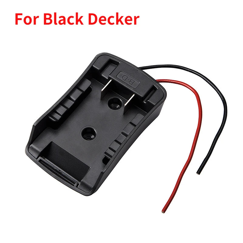 New For Makita Bosch Milwaukee 18v 14.4V Battery Mount Dock Power Connector With 14Awg Wires Connectors Adapter Tool Accessories