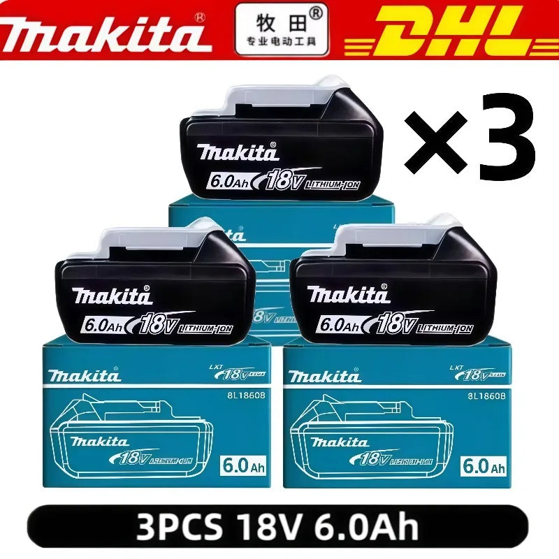 6Ah 100% Original Makita 18V Battery BL1860B Rechargeable Lithium-Ion Battery for Makita 18V Power Tools Replace the Battery.