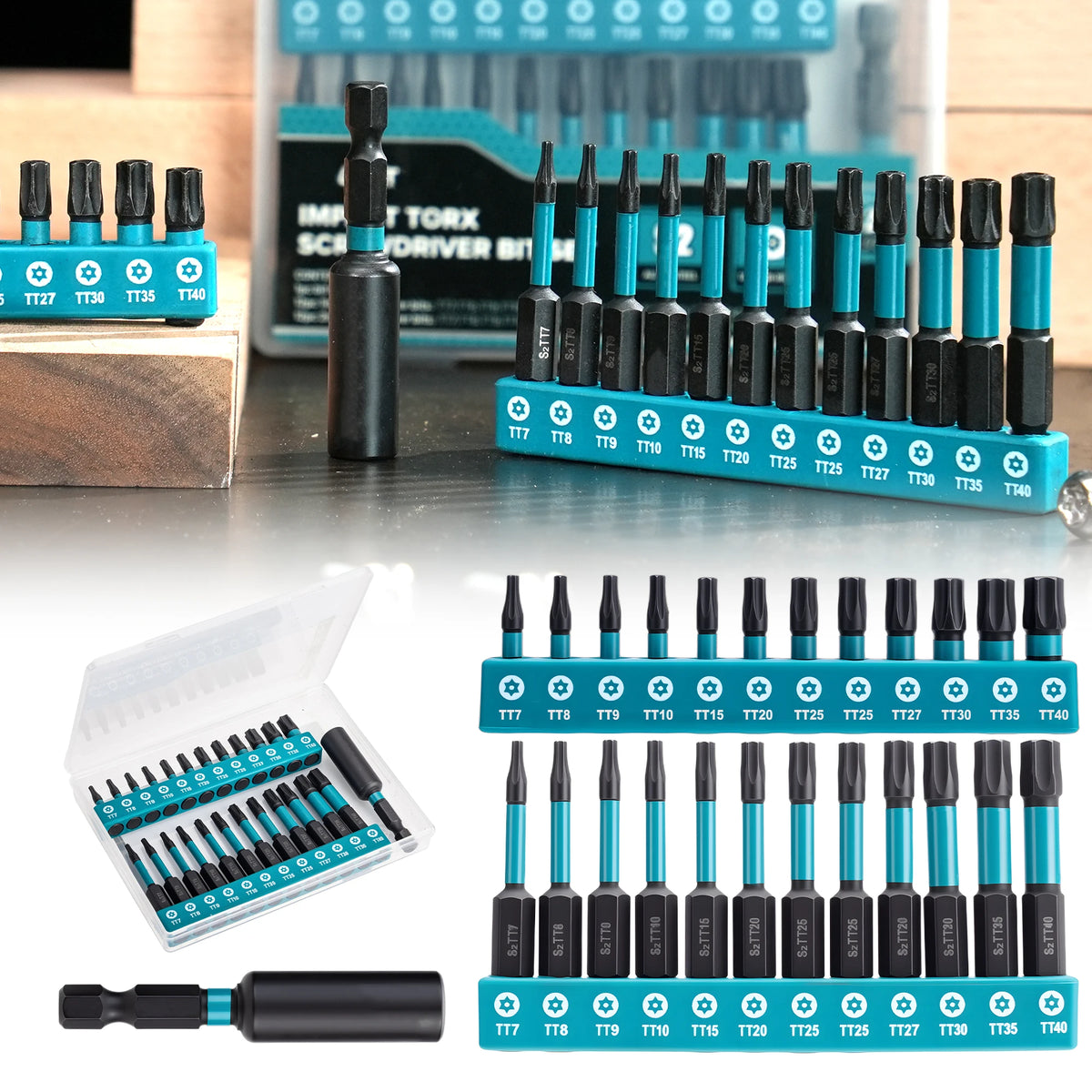 25PCS Magnetic Torx Bit Set Tamper Proof Screwdriver Star Bi