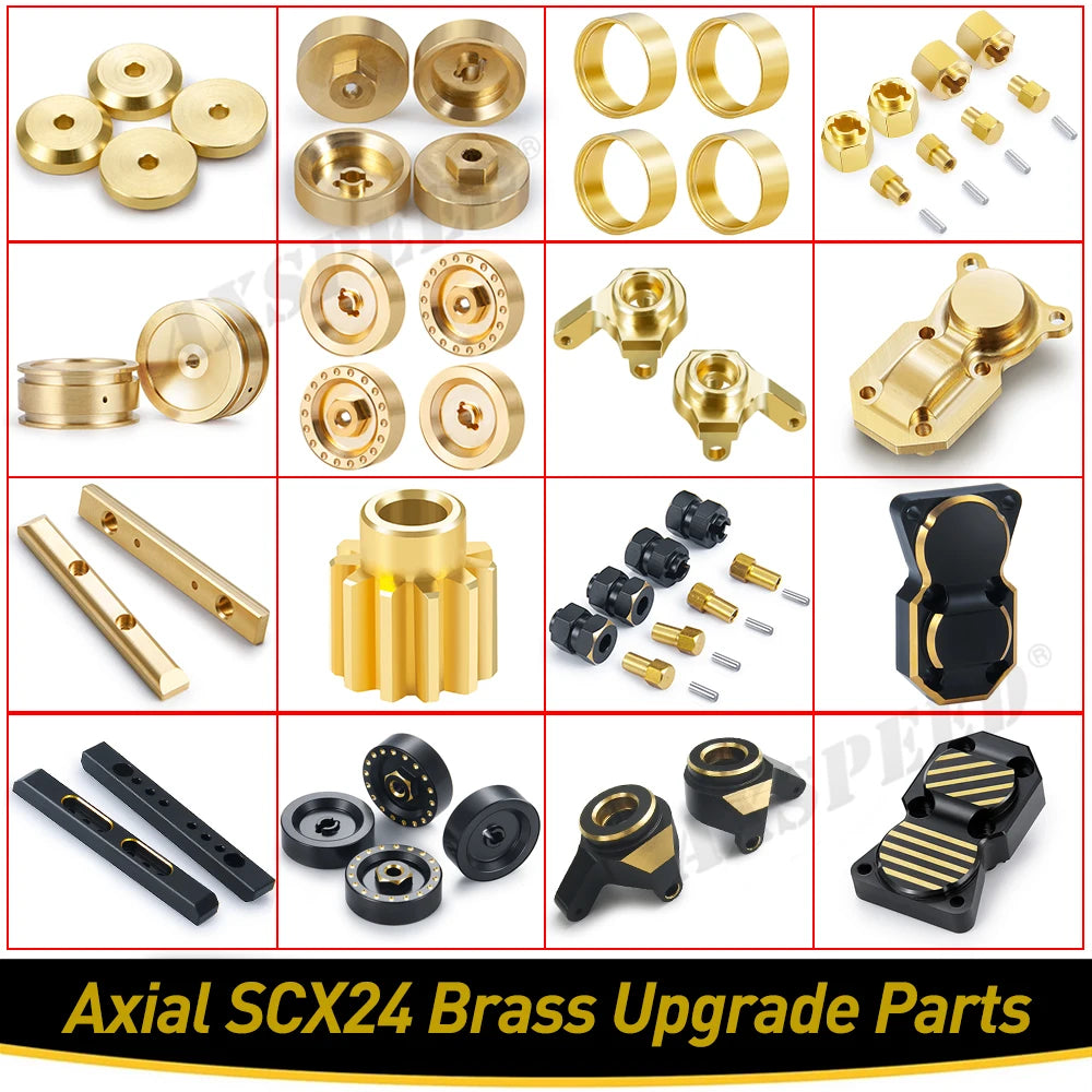 AXSPEED Axial SCX24 Upgrade Parts Brass Counterweight Wheel 
