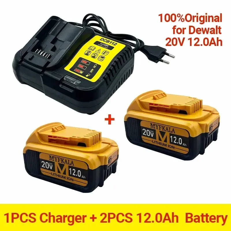 New 100% Original 12000mAh 20V for Dewalt Power Tool Battery DCB206 20V 18.0Ah Battery DCB206 20V Battery DCB205 DCB200