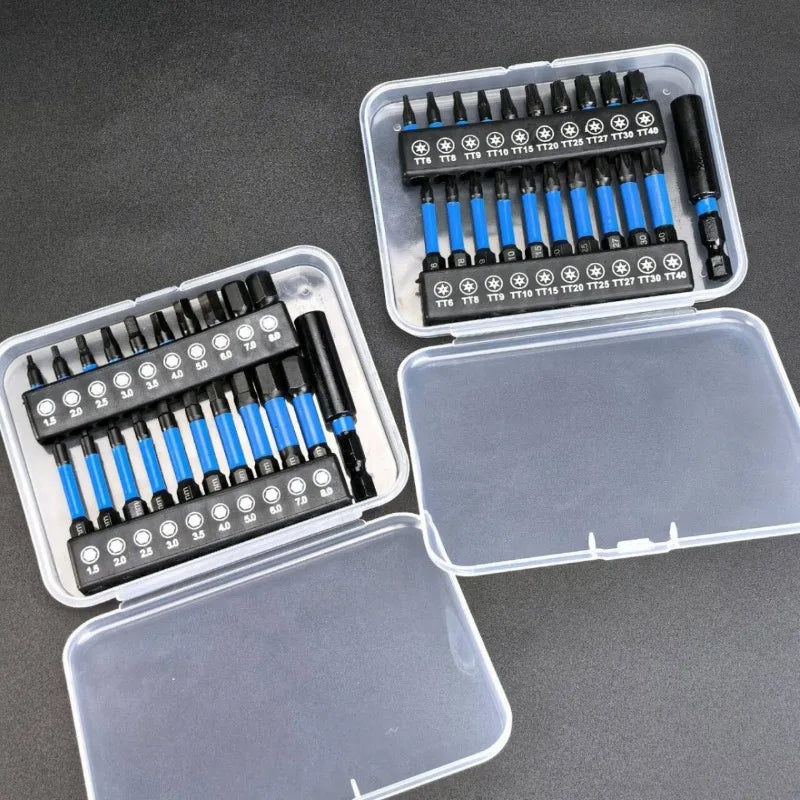 21/10PCS Star Impact Drill Bit Set S2 Steel Hex Head Shank M