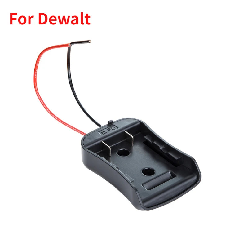 New For Makita Bosch Milwaukee 18v 14.4V Battery Mount Dock Power Connector With 14Awg Wires Connectors Adapter Tool Accessories