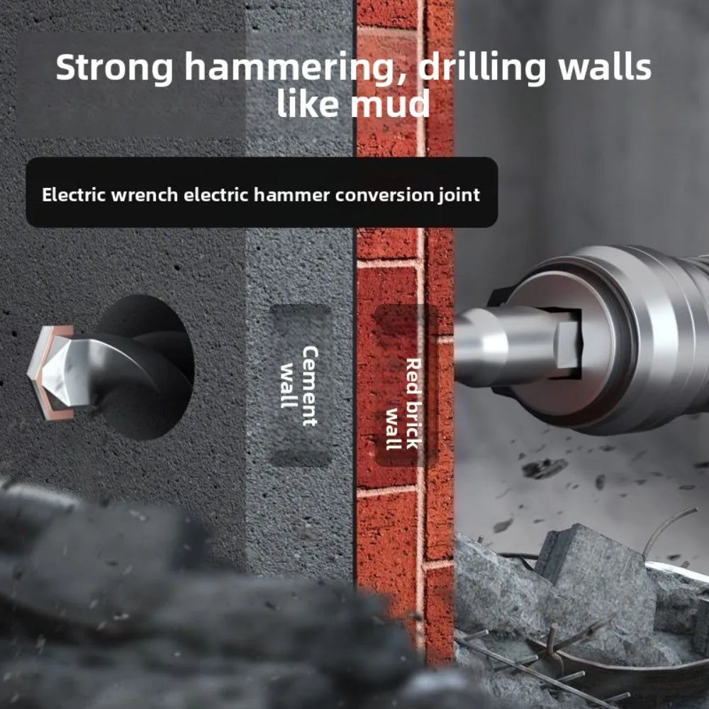 Electric Hammer Conversion Adapter For Cement Wall Punching 