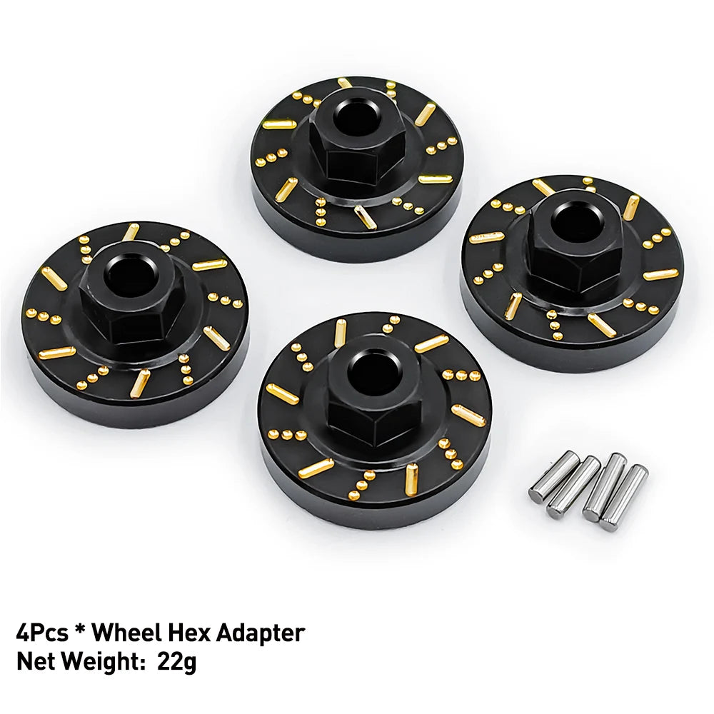 AXSPEED TRX4M Brass Weight Steering Link Blocks Knuckle Diff Cover Caster Blocks Hex Adapter for 1/18 TRX4M Upgrade Parts