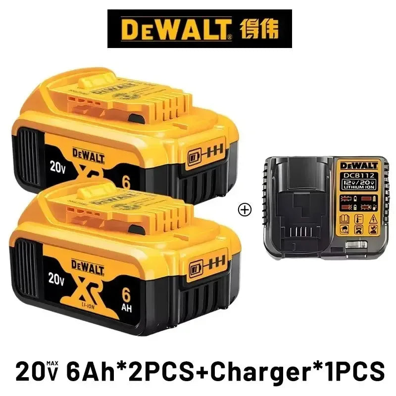 100% Original DeWALT 20V 6000mAh Power Tool Battery DCB206 DCB205 DCB200 DCF887 DCG405 DCD791 DCF922 DCF850 DCD805 Tool Battery