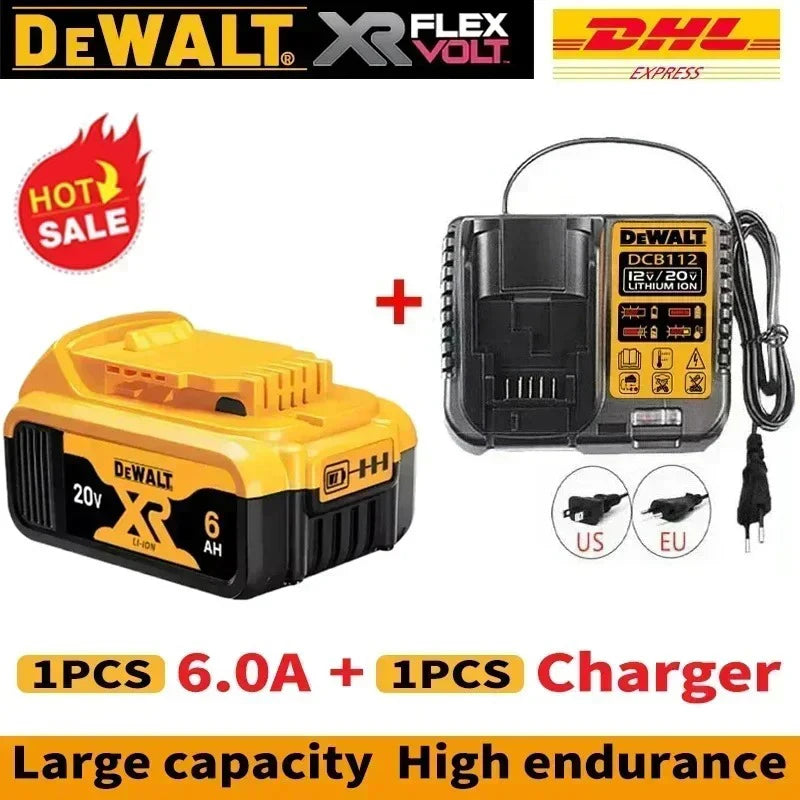 DeWALT 100% Original Battery 20V/60V 6Ah 9Ah MAX FlexVolt for DCB606 DCB205 DCB206 DCB209 DCB182 Power Tool with Battery
