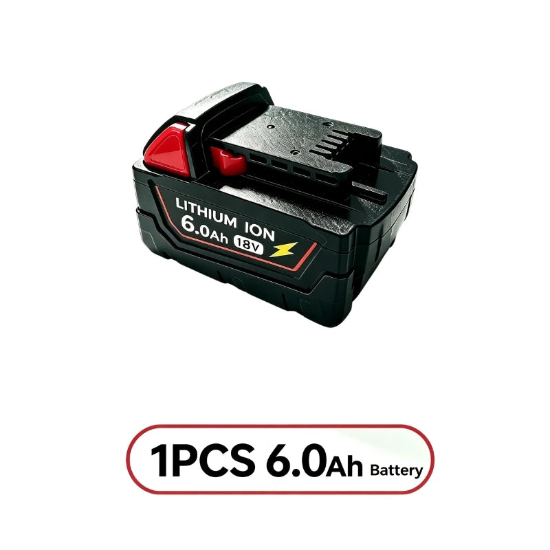 2026 new style For Milwaukee M18 Power Tool Battery Charger BR XC 18V 6.0Ah M18B5 48-11-1860 Built-in 18650 Battery12.0Ah