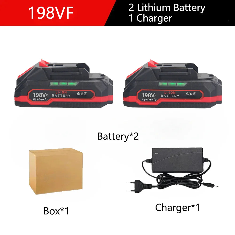 198VF 598VF 998VF 18V 21V High Capacity Rechargeable Lithium Ion Battery for Makita Power Tool Replacement Battery with BMS