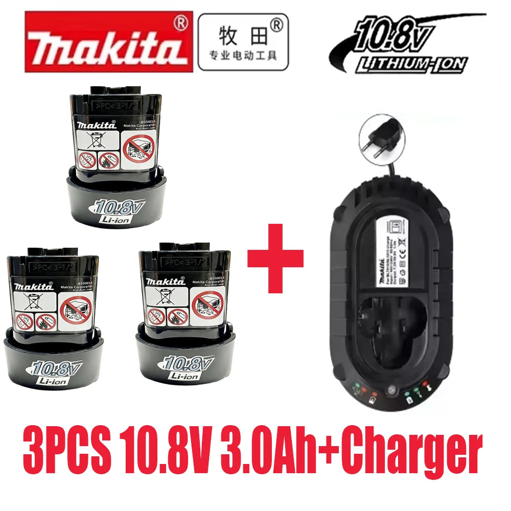2026 Makita 10.8V Battery 3.0Ah/2.0Ah Compatible with Makita 10.8V Power Tool Rechargeable Batteries BL1013 BL1020 B BL1030
