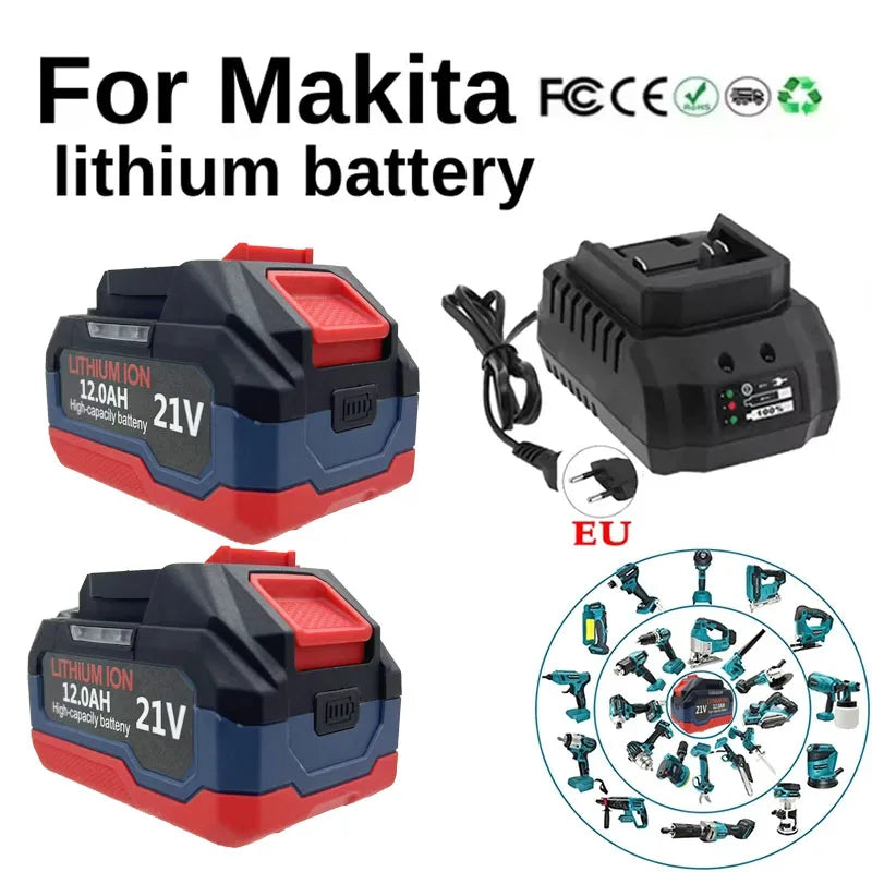 21V 6.0Ah 12.0Ah For Makita 18V Battery Power Tools Li-ion R