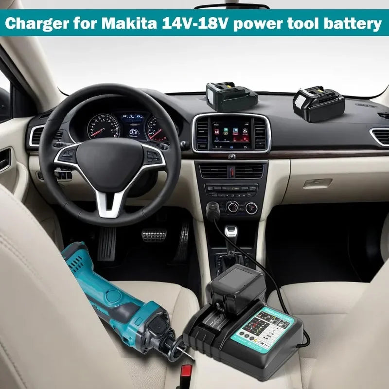 DC18RC Li-ion Battery 3A Car Charger for Makita 18V 14.4V BL
