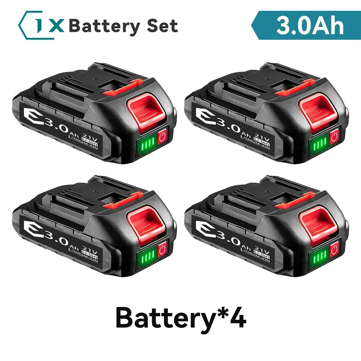 5S1P 21V Rechargeable Battery 128VF 3000mAh Lithium Ion Battery for Makita Electric Power Tool Battery EU Plug