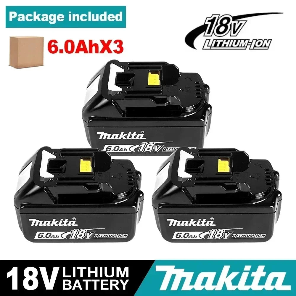 100% Original Makita 18V 6.0 Rechargeable LithiumBattery with LED Indicator High Capacity for Makita Cordles Power Tool Battery