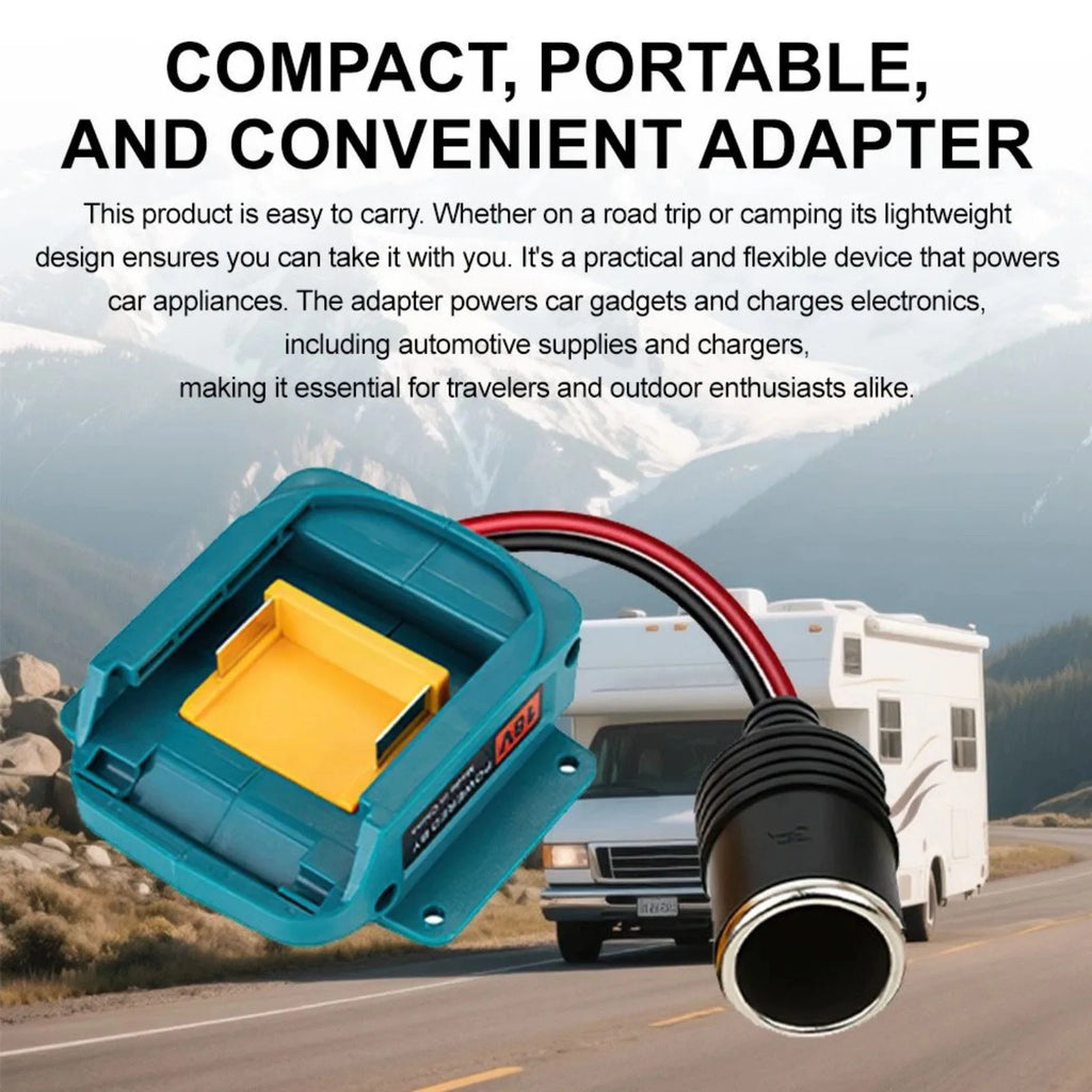 Car Cigarette Lighter Adapter for Makita 18V Lithium Battery