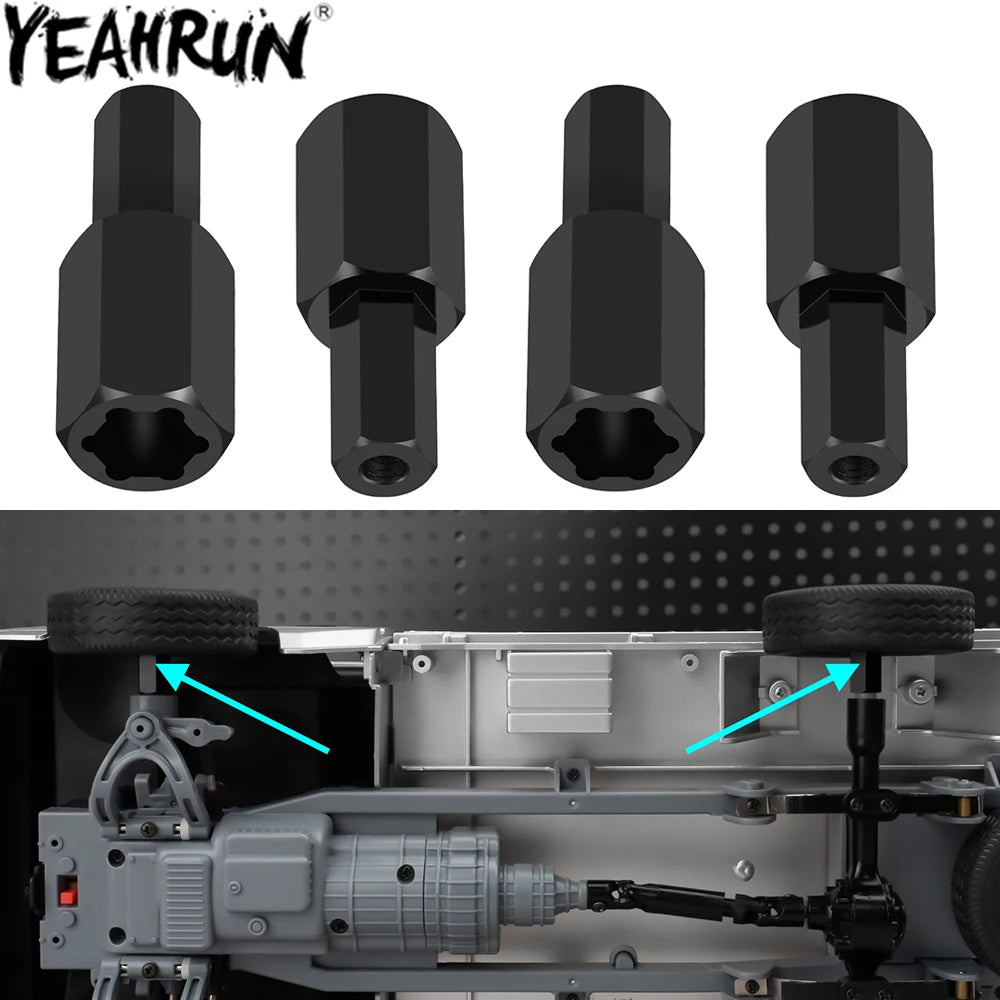 YEAHRUN 4Pcs 5mm to 5mm Wheel Hex Hub Adapters for WPL C34 C