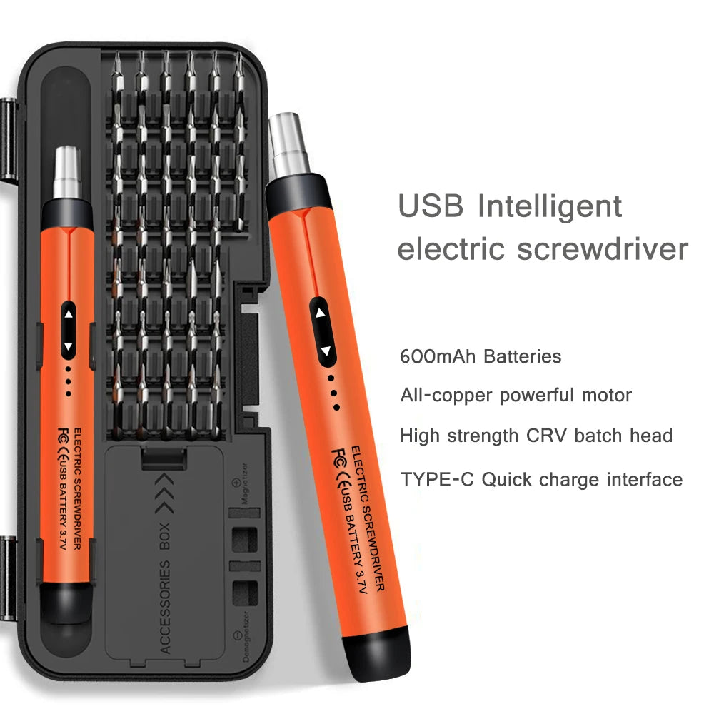 Electric Screwdriver Set Precision Power Tool Kit Rechargeab