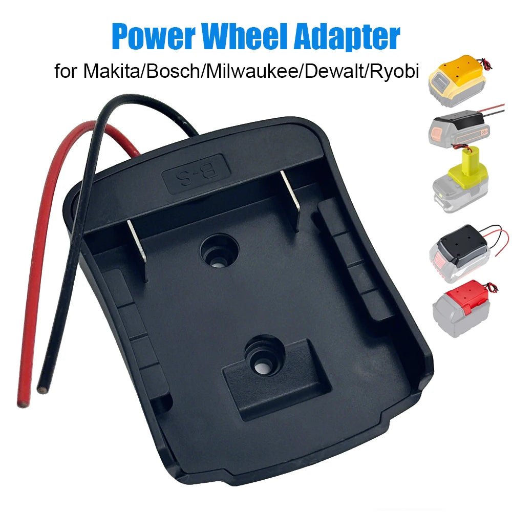 Power Wheel Adapter for Makita/Bosch/Milwaukee/DW/Ryobi 18V 