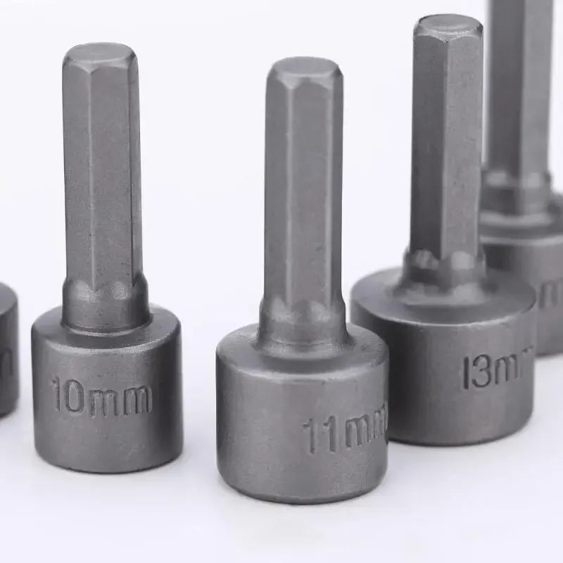 9pcs 5mm-13mm Hex Socket Set Nut Driver Screwdriver Bits Sle