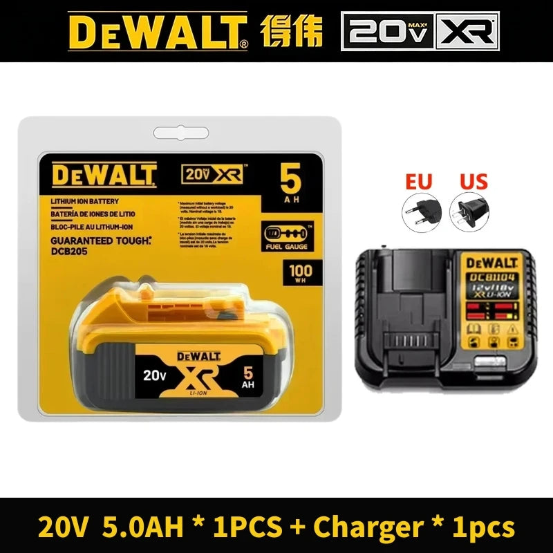 100% Original DeWalt 20V 6Ah 5Ah Battery Power Tool Replacement for DeWalt DCB206 DCB205 DCB202 DCB200 18V 20V Power Tool