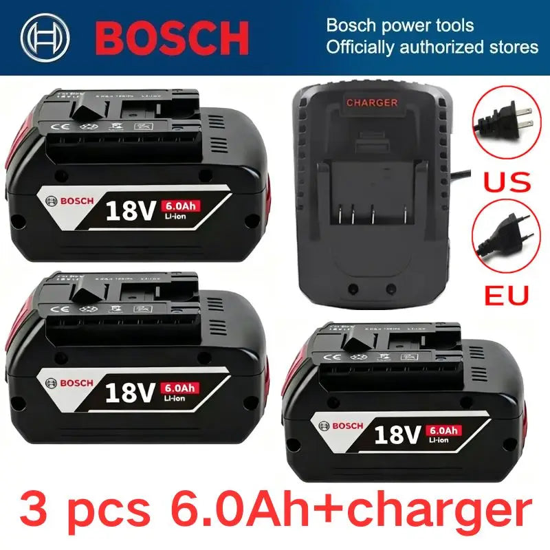 NEW Bosch Professional Lithium Battery 18V 6.0AH Bosch BAT609 BAT609G BAT618 BAT618G Rechargeable Power Tool 6Ah Battery