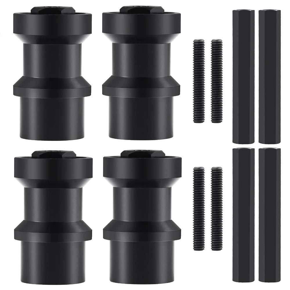 AXSPEED 4Pcs Aluminum Hex Adapter Single Wheel to Double Wheels Two Axis Transformation for 1/10 TRX6 Hauler T6 G63 Parts