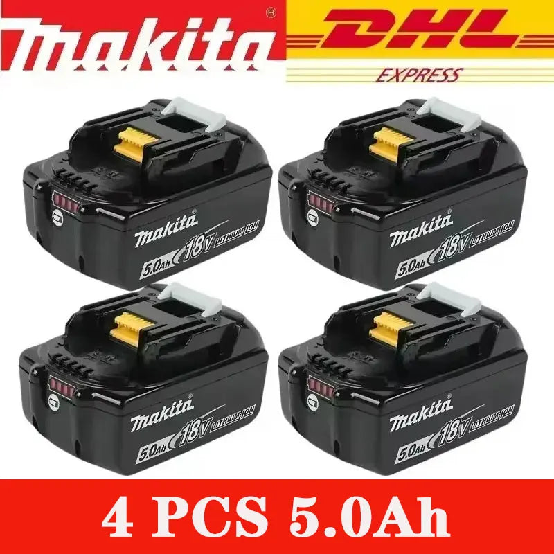 Original Makita 18V Battery Rechargeable Power Tool Makita 18V Battery Replaceable 5Ah/6Ah Battery Lithium-ion 1850 BL1860B 6A
