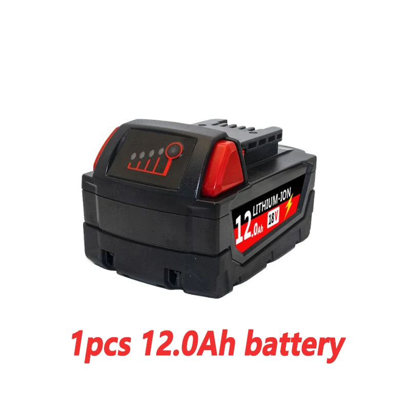 For Milwaukee M18 Power Tool Battery Charger BR XC 18V 6000mAh M18B5 48-11-1860 Built-in 18650 Battery12.0Ah
