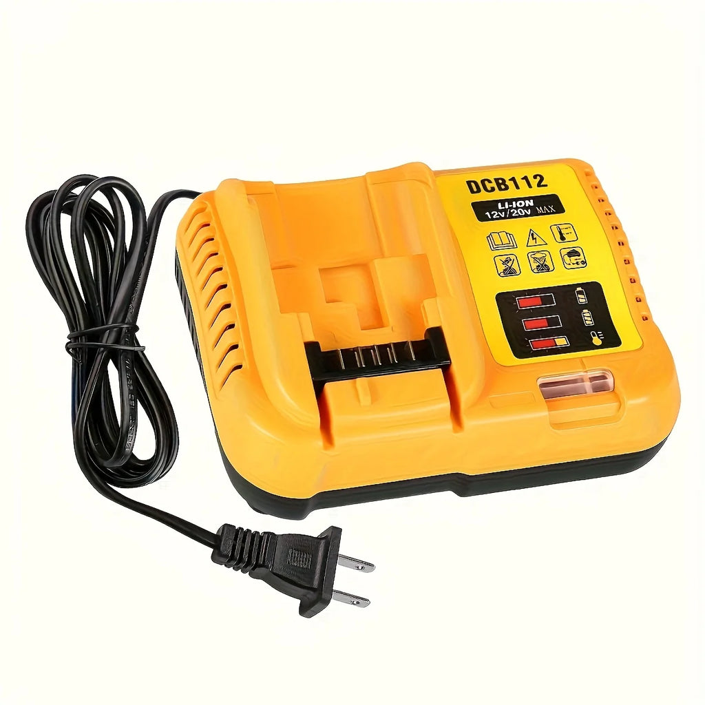 Fast battery charger for Dewalt 12V/20V compatible with 12V 