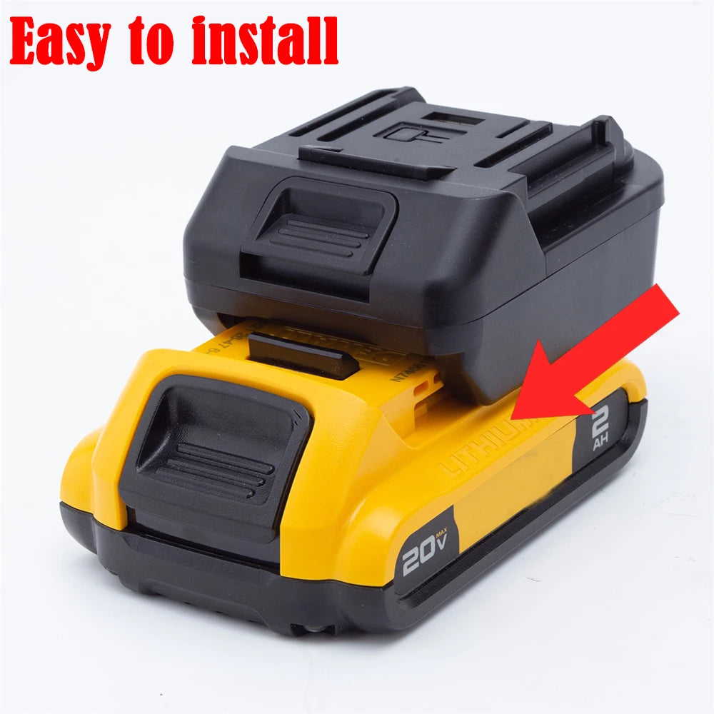 Battery Converter Adapter for DeWalt 18V Li-ion to for Makit