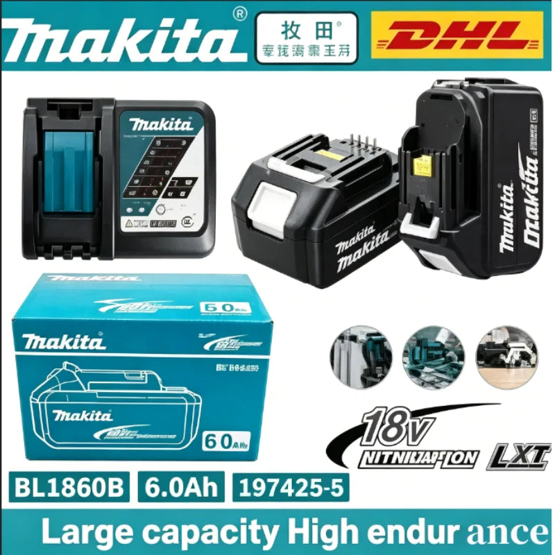 100% Original Makita Battery 18V 6.0Ah Rechargeable Battery 