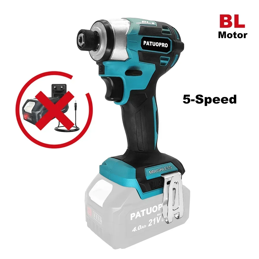 5-Speed Cordless Compact Impact Driver Kit 1/4 Inch Electric