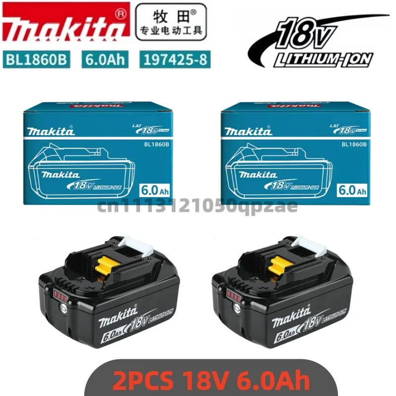 2026 New Makita 6Ah for Makita 18V Power Tool Battery BL1840 BL1830B BL1850B BL1850 BL1860 BL1815 Replacement Lithium Battery