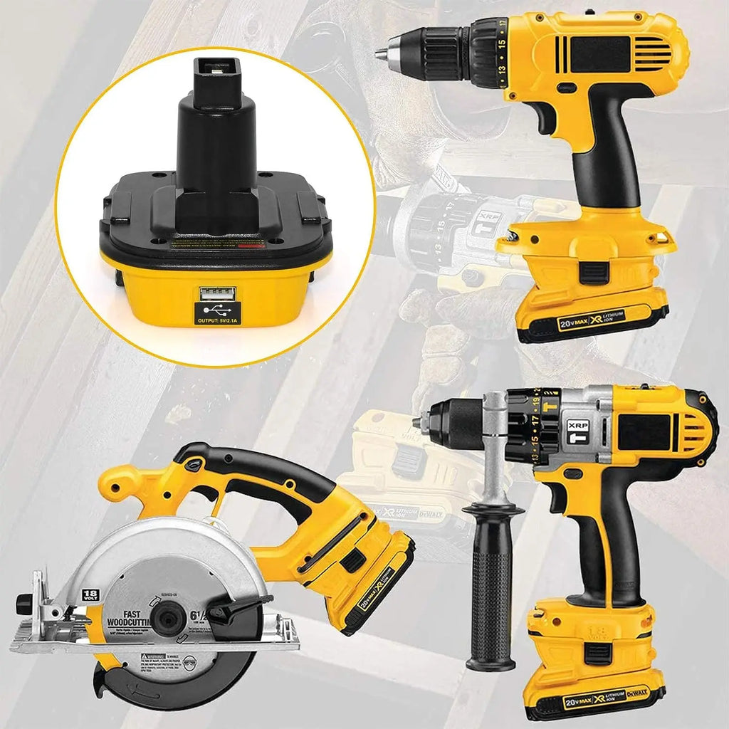 DCA1820 USB Adapter for Dewalt 18V Tools Convert Dewalt 20V 