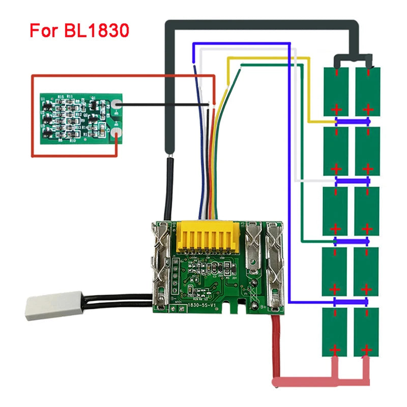 Circuit Board PCB/LED For 18V 3 6 9Ah Bl1830 Power Tool Lith