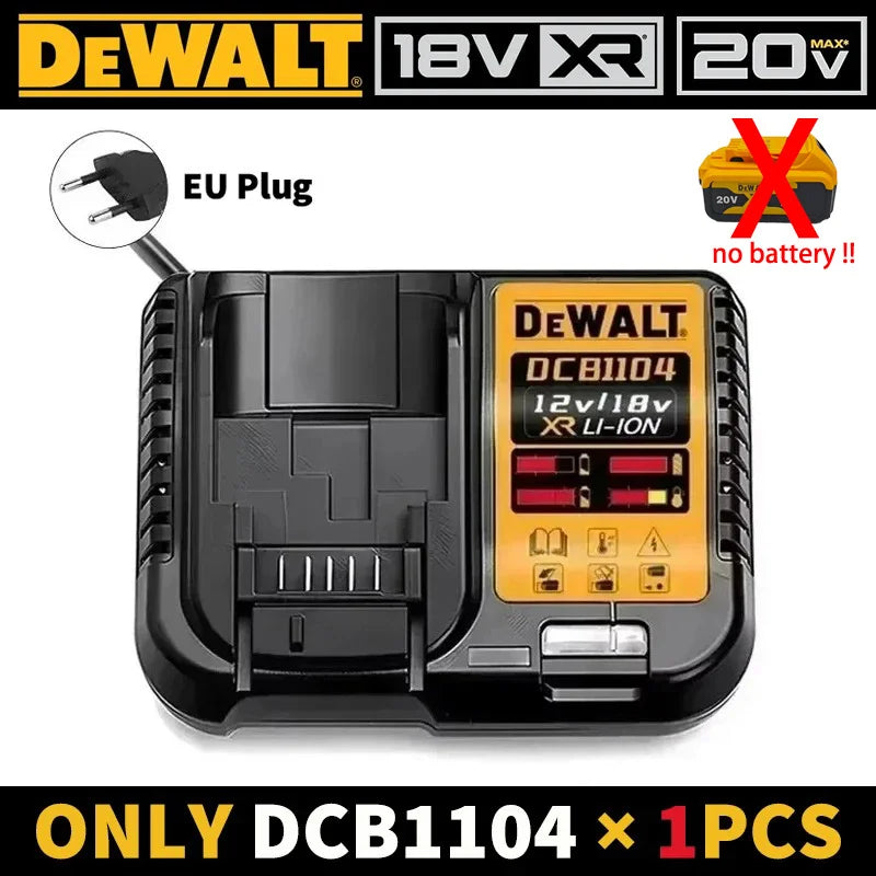 100% Original Dewalt 20V Battery 6.0Ah 5.0Ah DCB206 DCB205 20V Dewalt Power Tool Replacement Battery DCB200 DCB184 Fast Charger