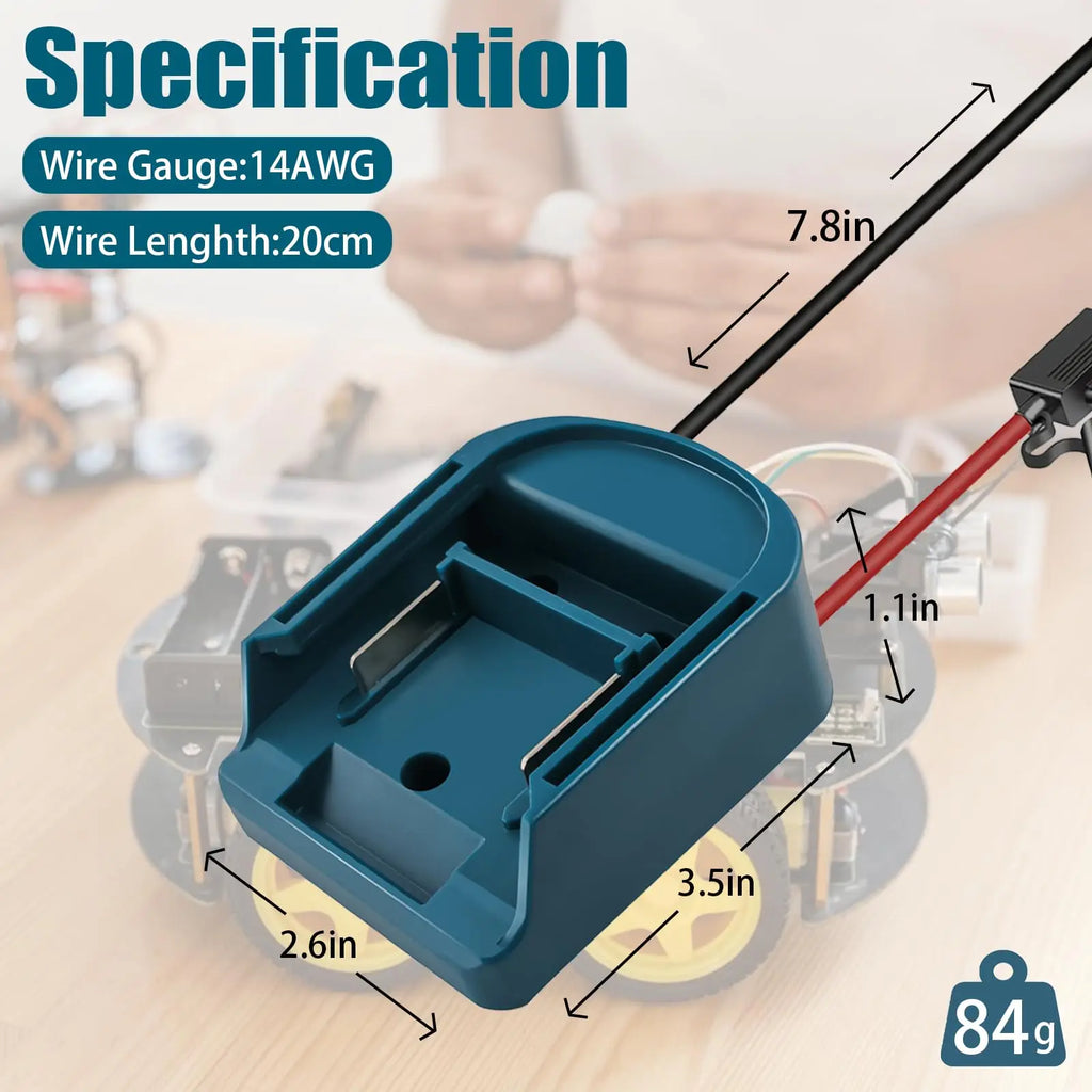 External Battery Adapter Converter for MT Makita 14V/18V Bat