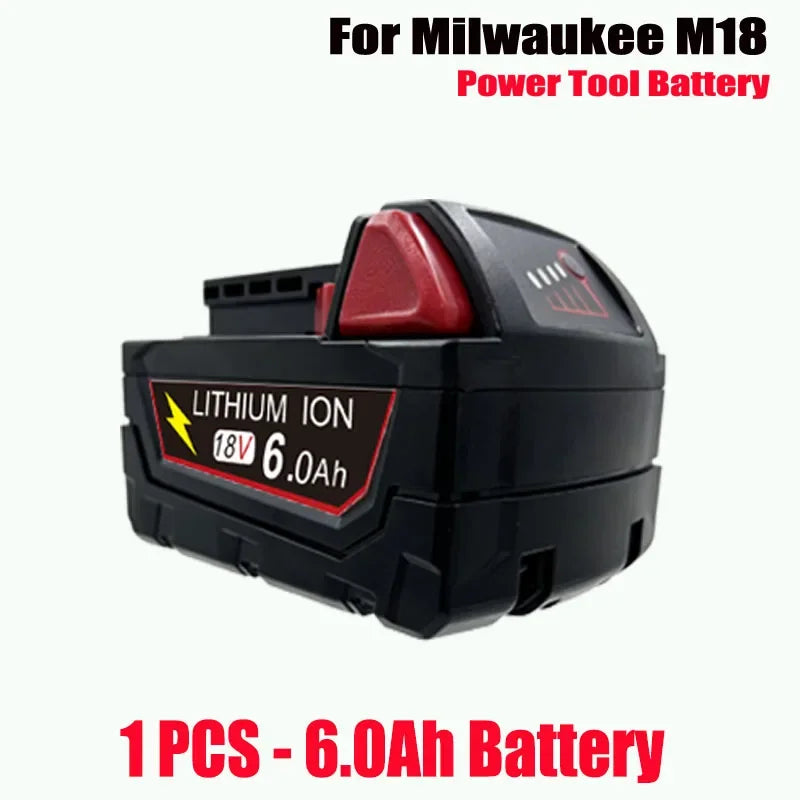 New Style For Milwaukee M18 Power Tool Battery Charger 18V 6000mAh M18B5 48-11-1860 18650 Battery 6.0Ah 9.0Ah 12.0Ah