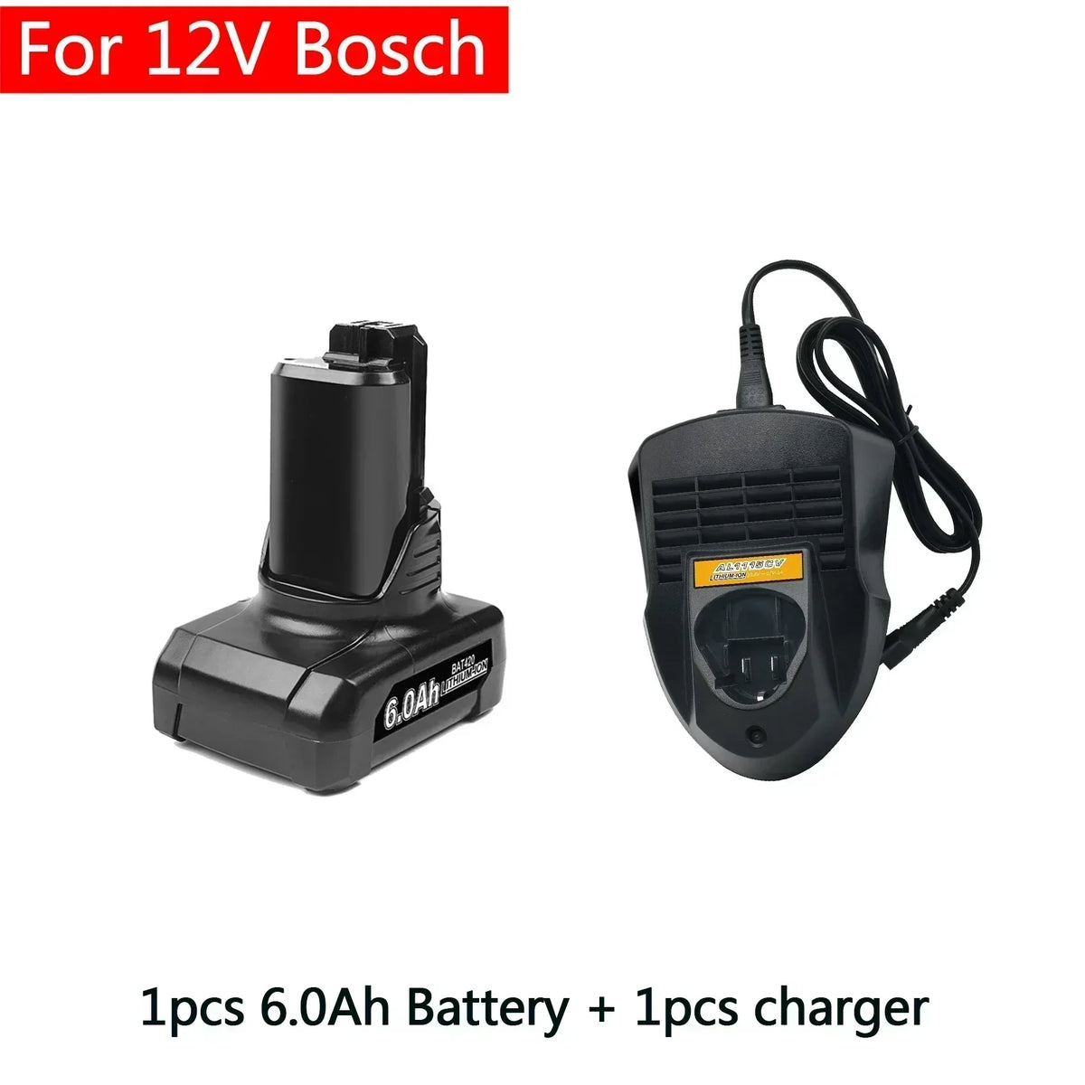 GBA12V 6000mAh for Bosch 12V/10.8V Li-ion Replacement Battery BAT411 BAT420 GBA 12V Cordless Power Tools for Bosch 12V Charger