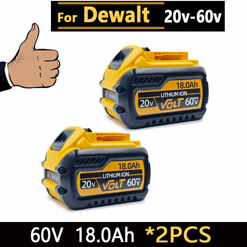 New High-Power for DEWALT 20V/60V Battery DCB200 DCB205 DCB206 Power Tool 18V Battery 3AH 8AH 12AH 18AH Batteries DCD805