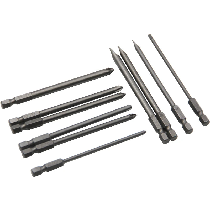 10pc Cross 100mm Hexagonal Handle Screwdriver Set Magnetic S
