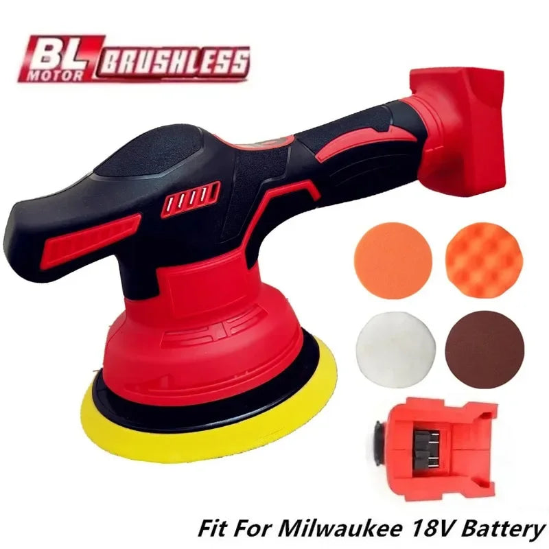 Fit for Milwaukee 18V Battery Cordless Car Polisher 8 Gears 