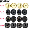 YEAHRUN 4Pcs TRX4M Wheel Hex Driver Adapters Brass Counterwe