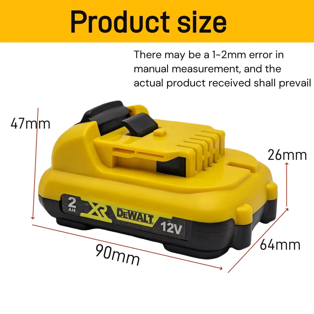 Authentic DEWALT lithium-ion battery dewalt 12V xr max LED b