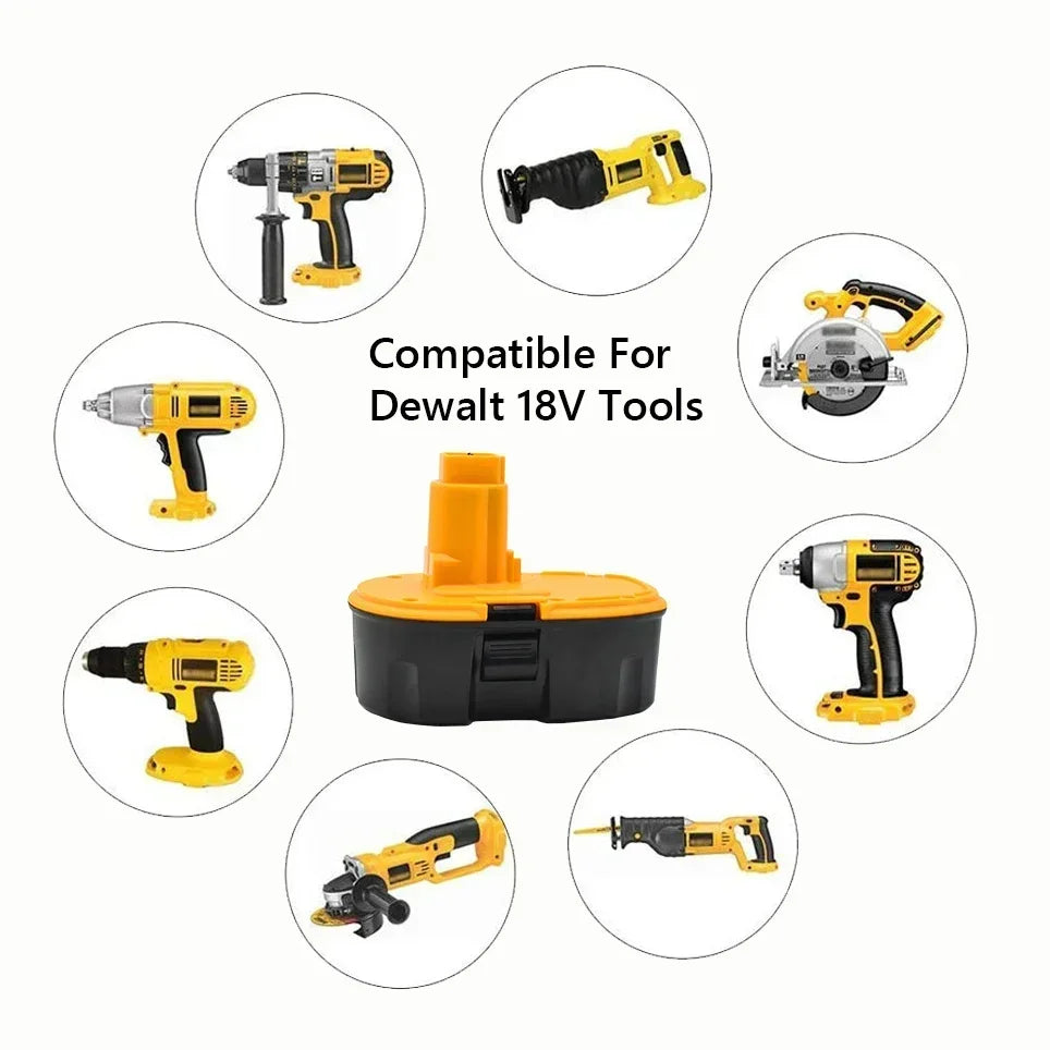 100% Original 18V 12800mAh Ni-MH Power Tool for Dewalt lpega