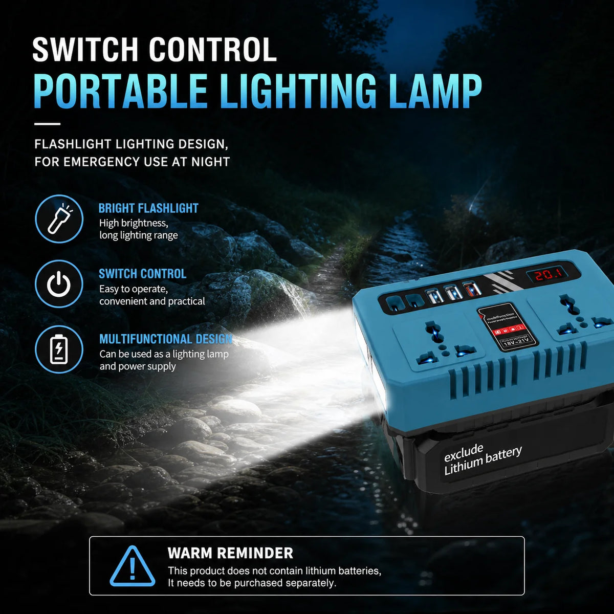 Power Tool Accessories 18v 20v To 220v Battery Power Convert